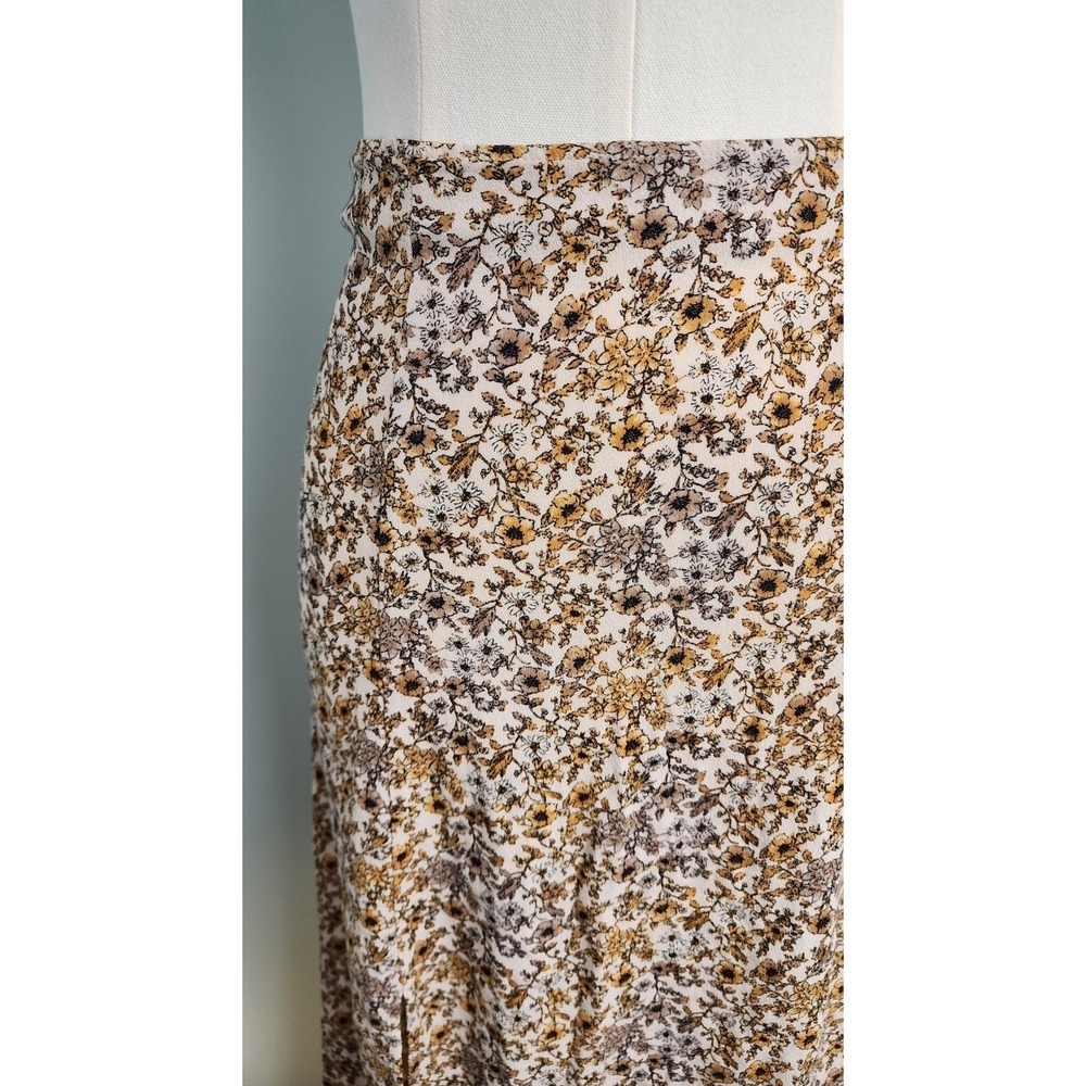 Womens Skirt Floral Midi Skirt Unbranded Cottagecore Prarie Side Slit Small‎